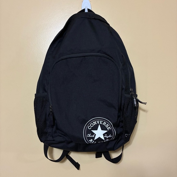 Converse Go 2 Backpack Nylon Canvas School Travel Black - Picture 1 of 8